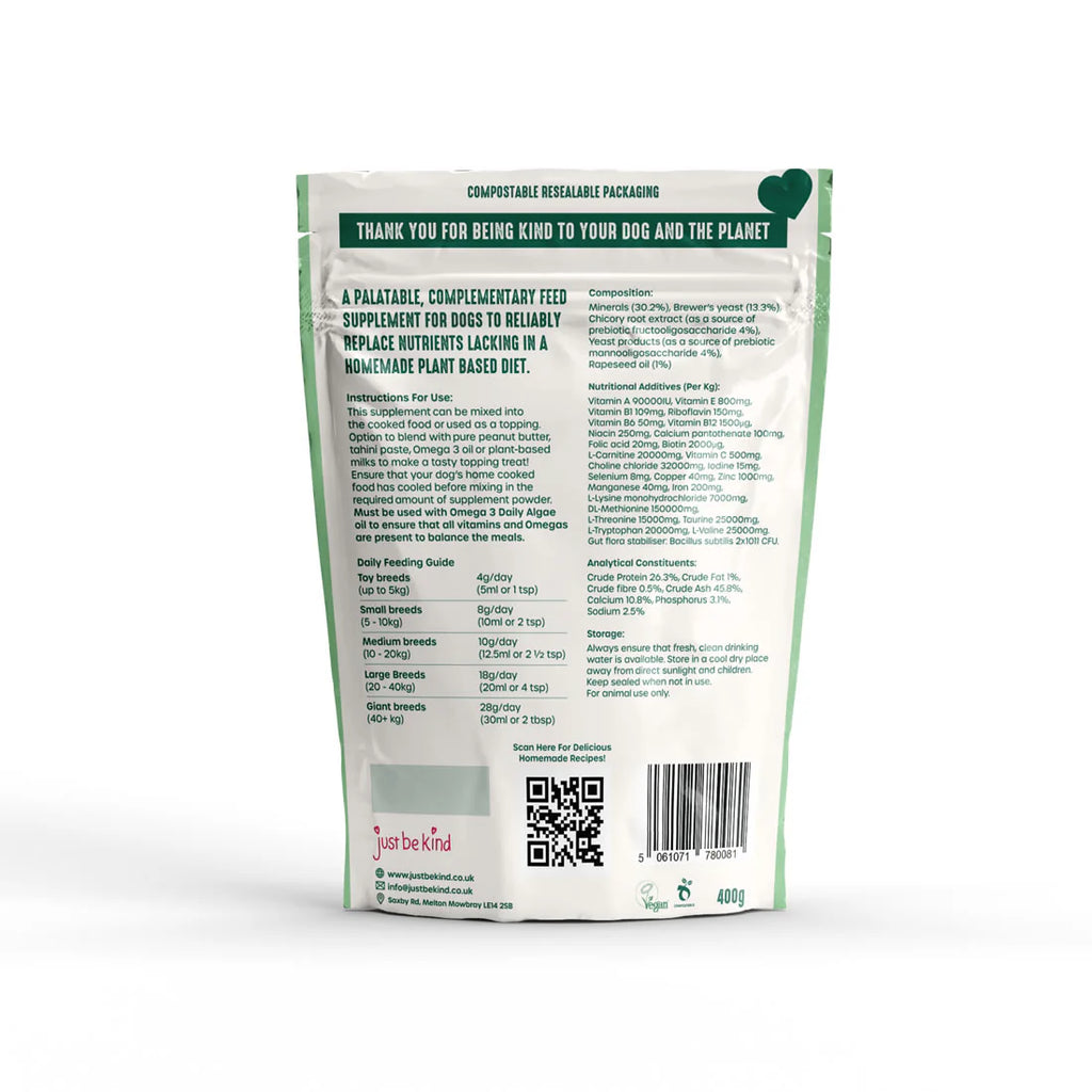 Just Be Kind - Supplement for Dogs Home Cooking 400g